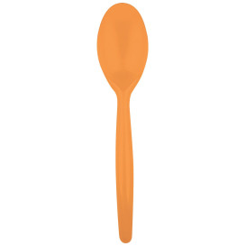 Plastic Spoon PS "Easy" Orange 18,5 cm (20 Units) 