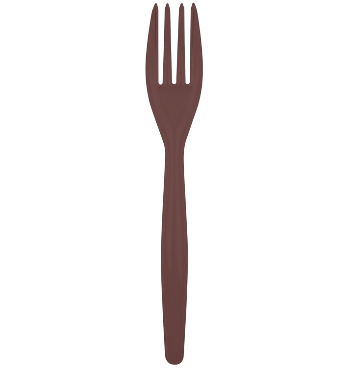 Plastic Fork PS "Easy" Brown 18cm (20 Units) Plastic Fork PS "Easy" Brown 18cm (20 Units)