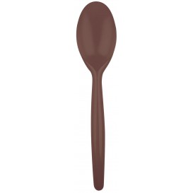 Plastic Spoon PS "Easy" Brown 18,5 cm (20 Units) 