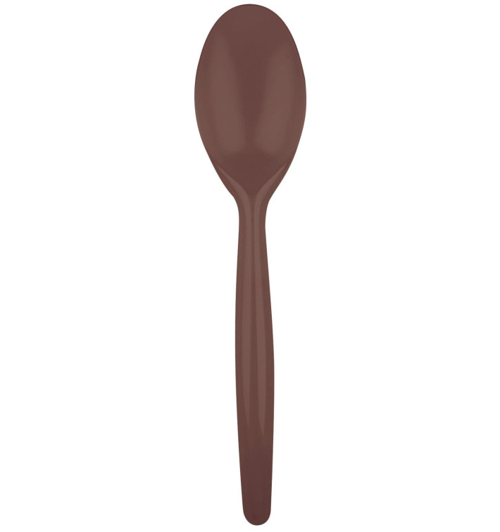 Plastic Spoon PS "Easy" Brown 18,5 cm (20 Units) Plastic Spoon PS "Easy" Brown 18,5 cm (20 Units)
