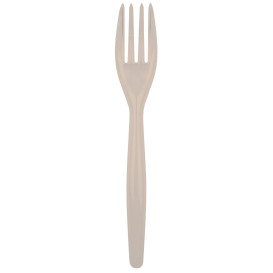 Plastic Fork PS "Easy" Beige 18cm (20 Units) 