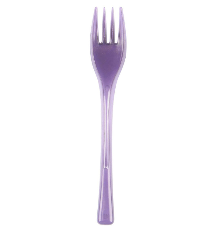 Plastic Fork PS "Fly" Lilac Clear 14cm (3000 Units) Plastic Fork PS "Fly" Lilac Clear 14cm (3000 Units)