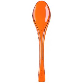 Plastic Spoon PS "Fly" Orange Clear 14,5cm (3000 Units)
