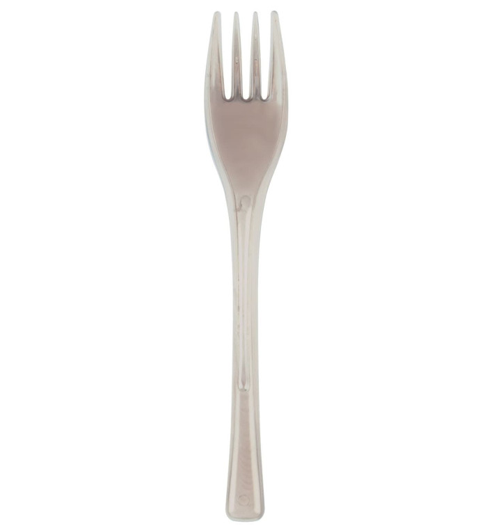 Plastic Fork PS "Fly" Beige 14cm (50 Units) Plastic Fork PS "Fly" Beige 14cm (50 Units)