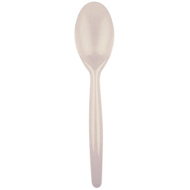 Plastic Spoon PS "Easy" Beige 18,5 cm (20 Units) 