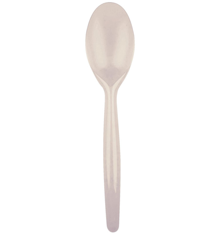 Plastic Spoon PS "Easy" Beige 18,5 cm (500 Units) Plastic Spoon PS "Easy" Beige 18,5 cm (500 Units)