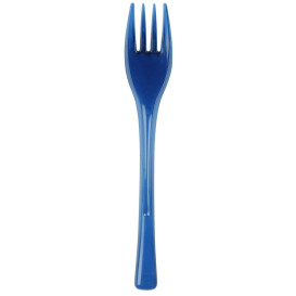 Plastic Fork PS "Fly" Blue Clear 14cm (3000 Units)