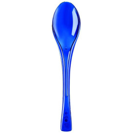 Plastic Spoon PS "Fly" Blue Clear 14,5cm (50 Units) 