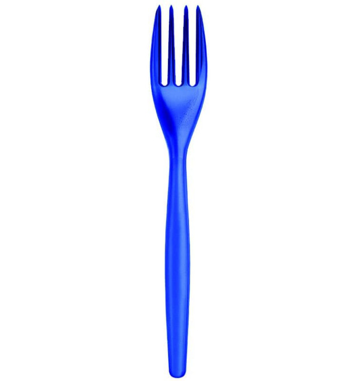 Plastic Fork PS "Easy" Blue Clear 18cm (20 Units) Plastic Fork PS "Easy" Blue Clear 18cm (20 Units)