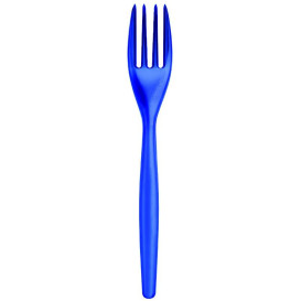 Plastic Fork PS "Easy" Blue Clear 18cm (500 Units)