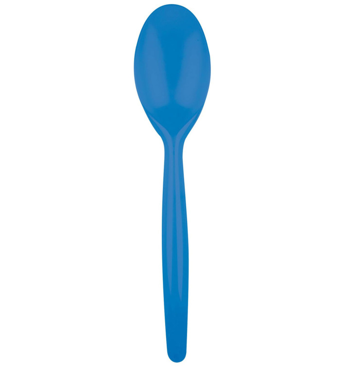 Plastic Spoon PS "Easy" Blue Clear 18,5 cm (20 Units) Plastic Spoon PS "Easy" Blue Clear 18,5 cm (20 Units)