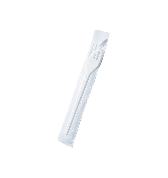 Plastic Fork PS White Wrapped 17cm (1000 Units) Plastic Fork PS White Wrapped 17cm (1000 Units)