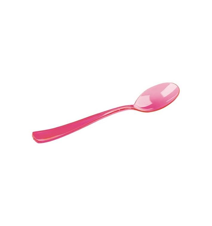 Plastic Spoon Premium Raspberry 16 cm (10 Units) Plastic Spoon Premium Raspberry 16 cm (10 Units)