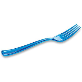 Plastic Fork Premium Turquoise 19cm (10 Units) 