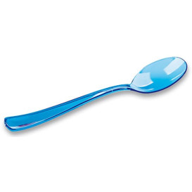 Plastic Spoon Premium Turquoise 16cm (10 Units) 