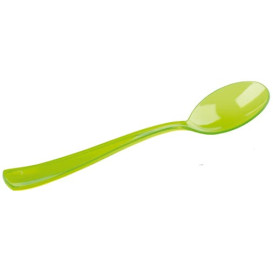 Plastic Spoon Premium Green 16cm (10 Units) 