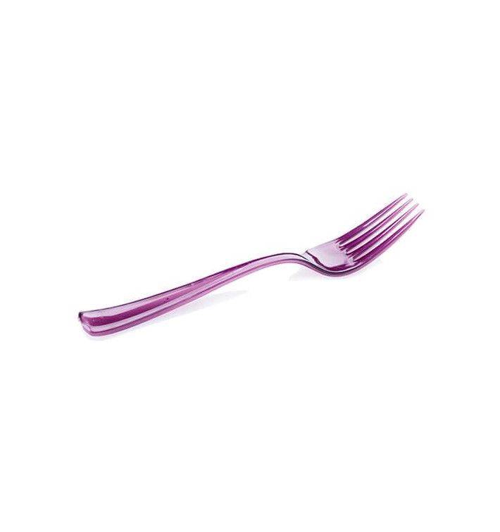 Plastic Fork Premium Eggplant 19cm (10 Units) Plastic Fork Premium Eggplant 19cm (10 Units)