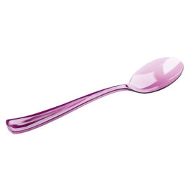 Plastic Spoon Premium Eggplant 16cm (10 Units) 