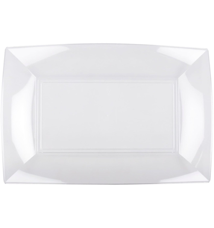 Plastic Tray Clear "Nice" 34,5x23 cm (60 Units) Plastic Tray Clear "Nice" 34,5x23 cm (60 Units)