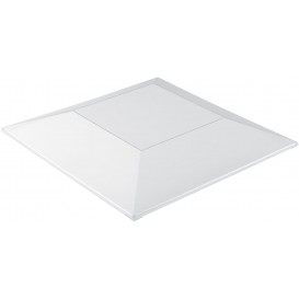 Plastic Lid for Tray Party Clear 25x25cm (30 Uds)