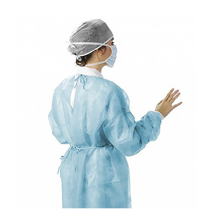 Disposable Lab Coat TST PP Back Closure Tie Belt Blue XL (10 Units) Disposable Lab Coat TST PP Back Closure Tie Belt Blue XL (10 Units)
