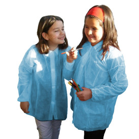 Disposable Kids Lab Coat TST PP Velcro Blue (50 Units)