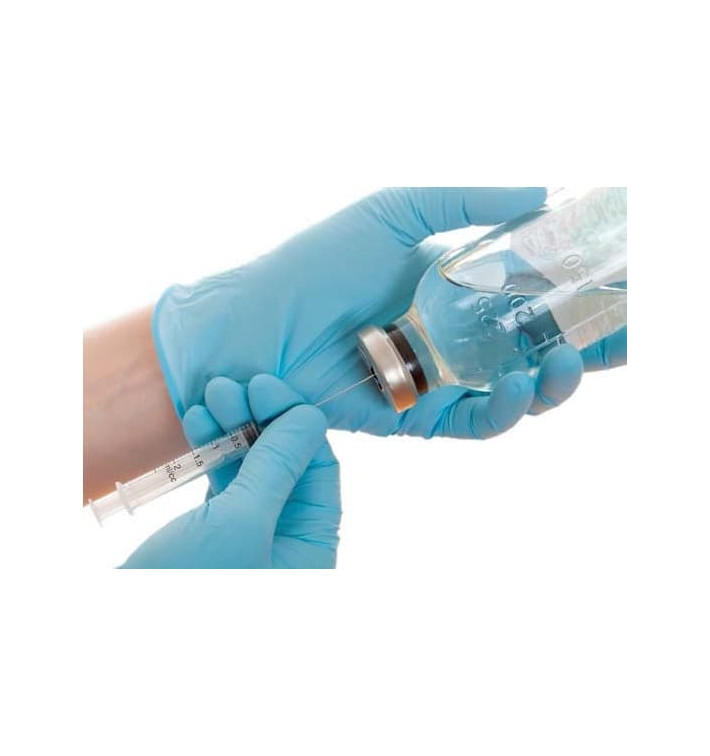 Nitrile Gloves Blue Size M AQL 4 (100 Units) Nitrile Gloves Blue Size M AQL 4 (100 Units)