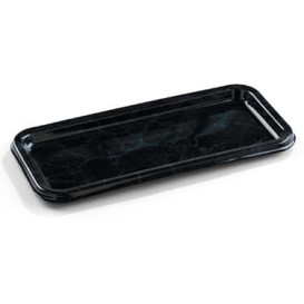 Plastic Platter Rectangular Shape Marble 35X16 cm (5 Units) 