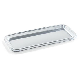 Plastic Platter Rectangular Shape Silver 35X16 cm (50 Units)