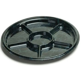 Plastic Tray Marble 6C 40 cm (50 Uds)