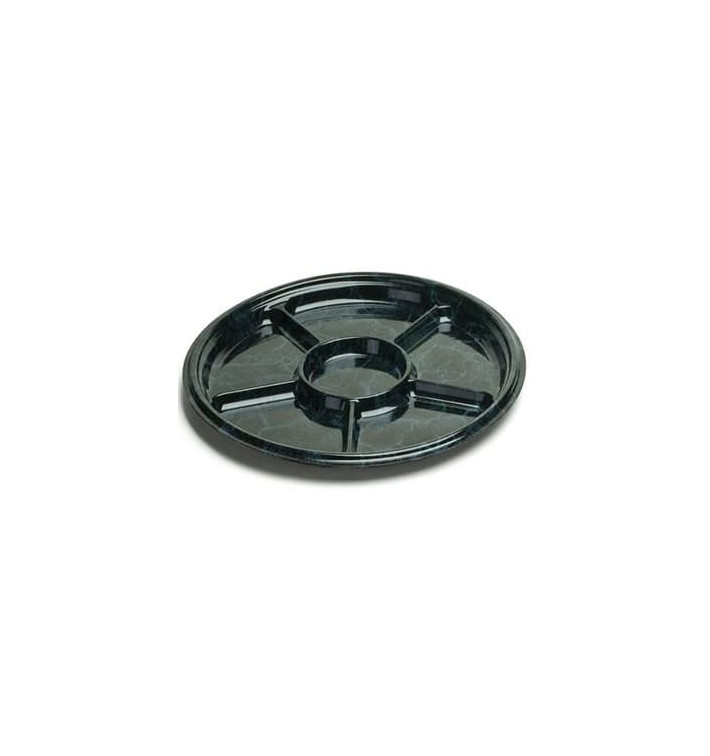 Plastic Tray Marble 6C 40 cm (50 Uds)