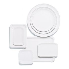 Paper Tray Rectangular shape White 22x28cm (100 Units)  