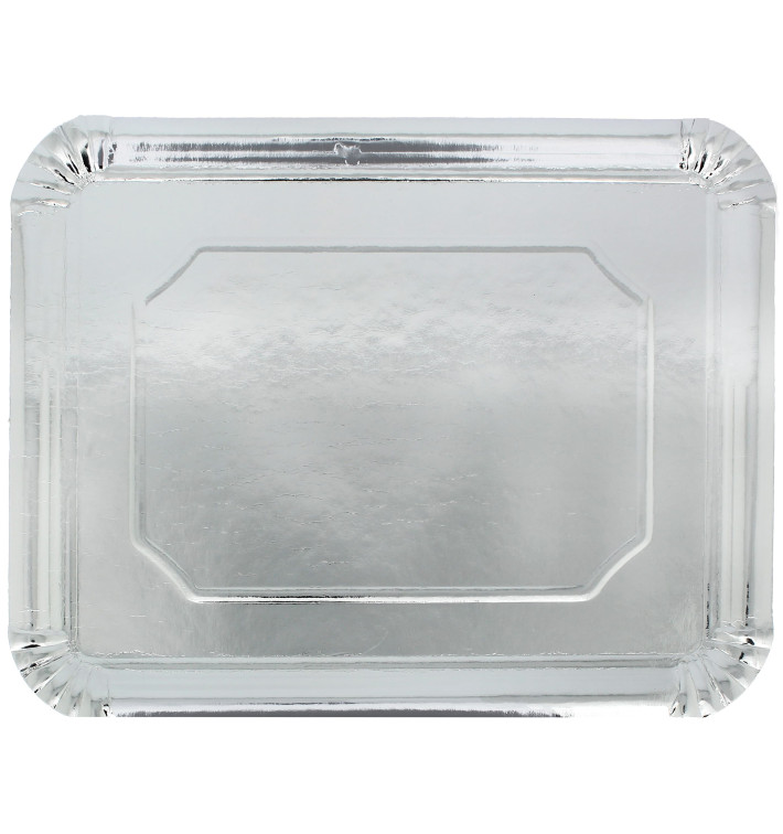 Paper Tray Rectangular shape Silver 34x42cm (50 Units) Paper Tray Rectangular shape Silver 34x42cm (50 Units)