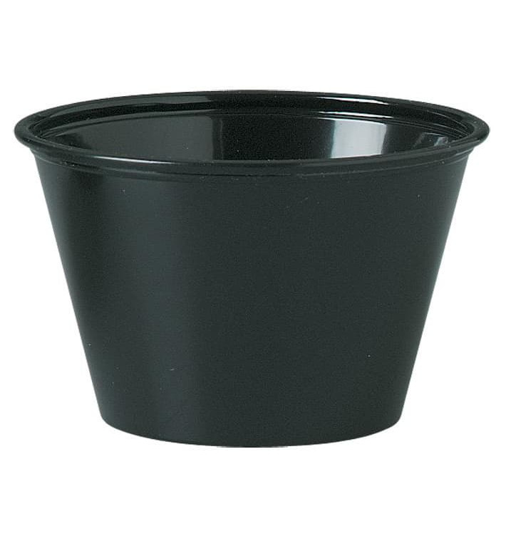 Plastic Souffle Cup PS Black 120ml Ø7,3cm (250 Units) Plastic Souffle Cup PS Black 120ml Ø7,3cm (250 Units)