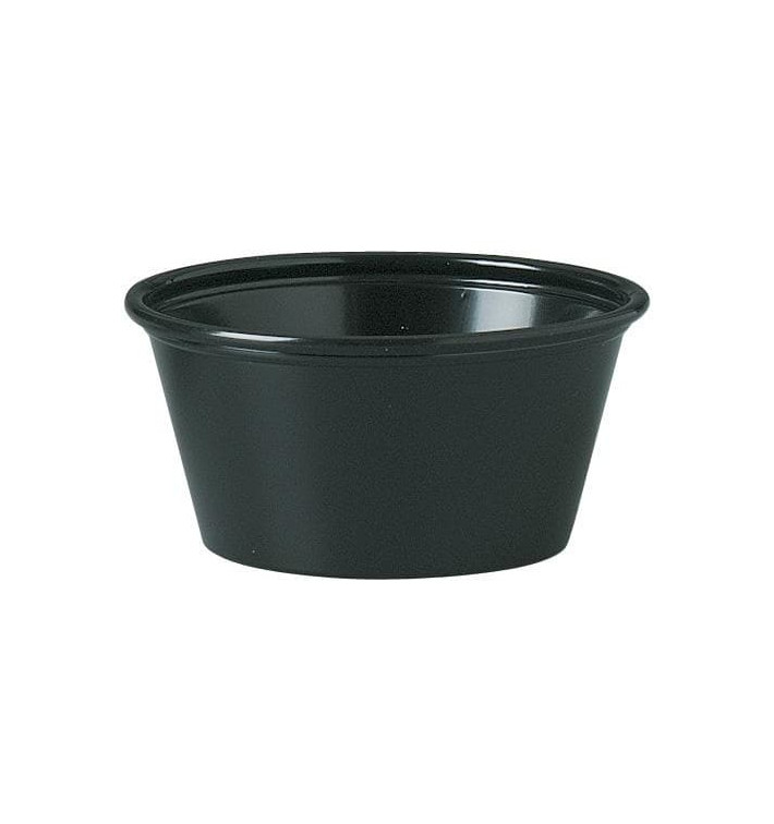 Plastic Souffle Cup PS Black 60ml Ø6,6cm (250 Units) Plastic Souffle Cup PS Black 60ml Ø6,6cm (250 Units)