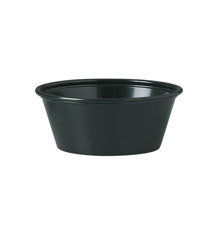 Plastic Souffle Cup PS Black 44ml Ø6,6cm (250 Units) Plastic Souffle Cup PS Black 44ml Ø6,6cm (250 Units)