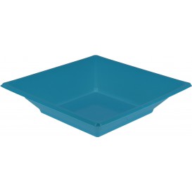Plastic Plate Deep Square shape Turquoise 17 cm (300 Units)