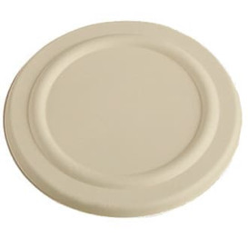 Sucarcane Lid Container 425ml Natural Ø9,5cm (50 Units)