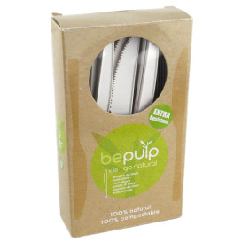 Cornstarch Knife PLA Biodegradable White 16cm (500 Units)