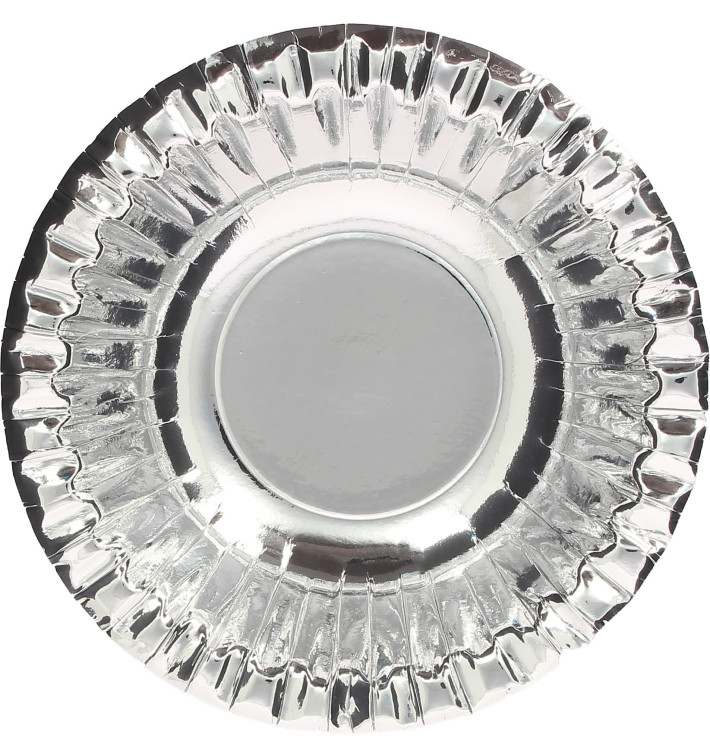 Paper Bowl "Party" Silver Ø16cm (90 Units) Paper Bowl "Party" Silver Ø16cm (90 Units)