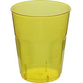 Plastic Shot PS Crystal "Diamant" Yellow 50ml (600 Units)