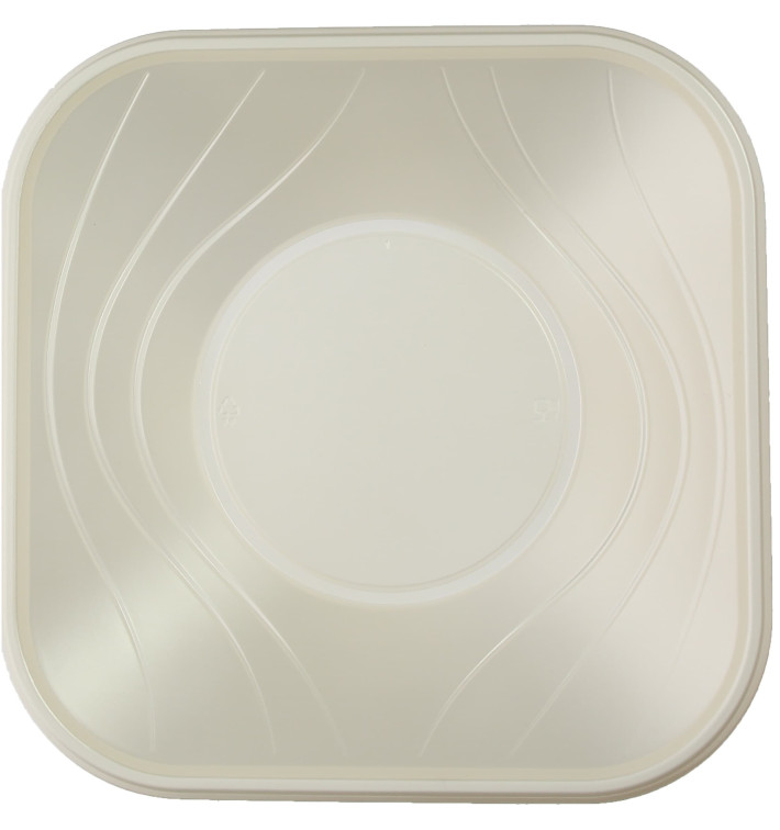 Plastic Bowl PP Square shape "X-Table" Pearl 18x18cm (120 Units) Plastic Bowl PP Square shape "X-Table" Pearl 18x18cm (120 Units)