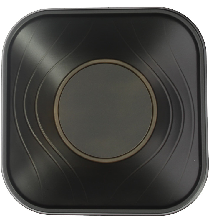 Plastic Bowl PP Square shape "X-Table" Black 18x18cm (8 Units) Plastic Bowl PP Square shape "X-Table" Black 18x18cm (8 Units)