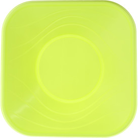 Plastic Bowl PP Square shape "X-Table" Lime 18x18cm (120 Units)