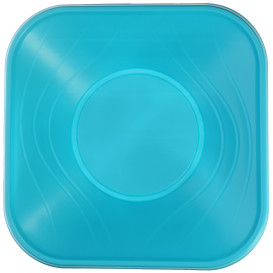 Plastic Bowl PP Square shape"X-Table" Turquoise 18x18cm (120 Units)