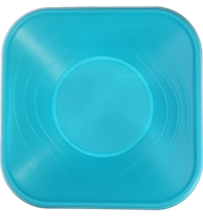 Plastic Bowl PP Square shape"X-Table" Turquoise 18x18cm (120 Units) Plastic Bowl PP Square shape"X-Table" Turquoise 18x18cm (120 Units)