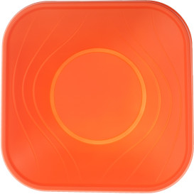 Plastic Bowl PP Square shape "X-Table" Orange 18x18cm (8 Units) 