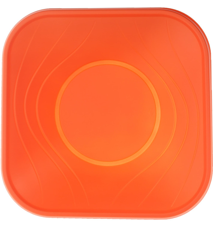 Plastic Bowl PP Square shape "X-Table" Orange 18x18cm (8 Units) Plastic Bowl PP Square shape "X-Table" Orange 18x18cm (8 Units)