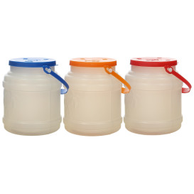 Plastic Milk Container with Handle and Lid 500 ml (10 Units) 