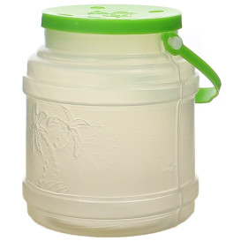 Plastic Milk Container with Handle and Lid 500 ml (100 Units)
